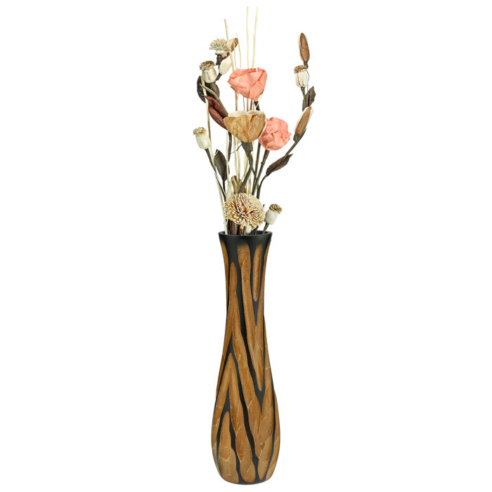 Ivy Bronx Jotunheim Handmade Wood Table Vase Wayfair